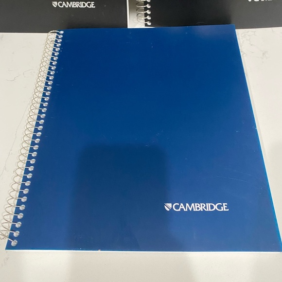 New Lot of 3 Business Wirebound Notebooks Mead Cambridge 2 Black 1 Blue - Picture 2 of 4